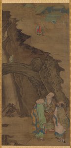 The Rock Bridge at Mount Tiantai, 1178. de Zhou Jichang