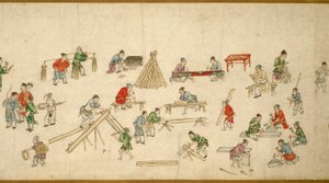 Cenas de rua em tempos de paz 太平風會圖 de Zhu Yu