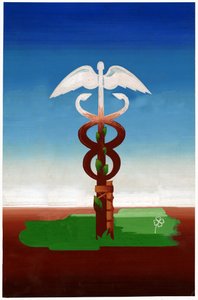 Um caduceu, cerca de 1930 de . .