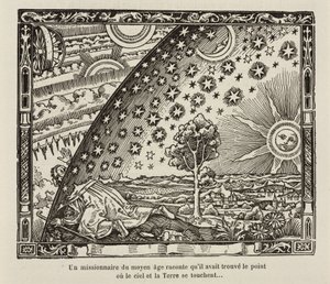 Um missionário medieval encontra o ponto onde o céu e a terra se tocam de Frederick (attr. to) Barnard