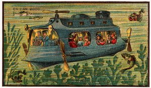 Um autocarro submarino, c.1910 de . .