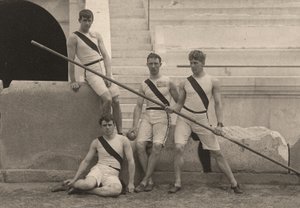 Atletas americanos nos Jogos Olímpicos de Verão, Atenas, Grécia. 1896 (foto) de . .