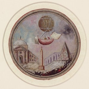 Um desastre de balonismo precoce, c 1785 de Frederick (attr. to) Barnard