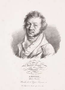 Andre-Marie Ampere, físico e matemático francês, c 1820 de Frederick (attr. to) Barnard