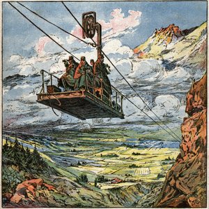 Teleférico do exército italiano de . .