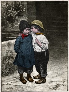 Discussão infantil. 1901 (gravura) de . .