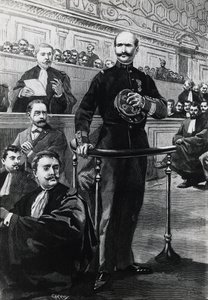 Depósito do Comandante Charles Walsin-Esterhazy, durante o julgamento do Emile Zola de Georg Carl Heinrich Dollmann