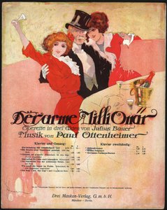 Homem elegante cerca mulheres bonitas na Belle Epoque. cerca de 1913 (ilustração) de . .