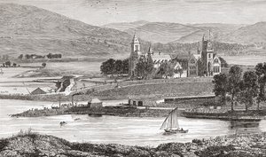 Abadia de Fort Augustus, também conhecida como Abadia de São Bento, Fort Augustus, Inverness-shire, Escócia de . .
