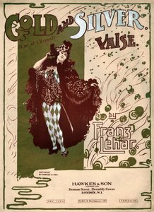 Ouro e prata, valsa de Franz Lehar. por volta de 1904 (ilustração) de . .