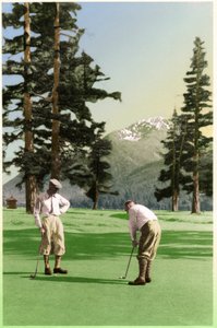 Golfe em St Moritz, cerca de 1930 de . .
