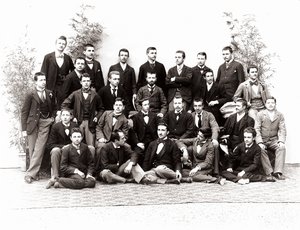 Retrato de grupo dos alunos do terceiro ano do ensino médio