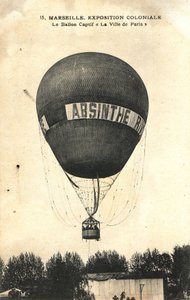 Publicidade em balões de ar quente Absinto Rivoire de Frederick (attr. to) Barnard