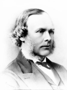 Joseph Lister, cirurgião inglês e fundador da cirurgia antiséptica de Ferdinand Georg Waldmuller