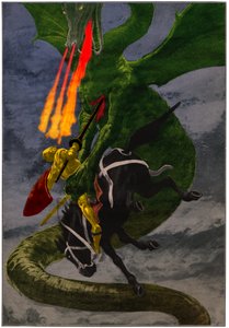 Cavaleiro e dragão de . .