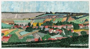 Paisagem no campo francês, ca 1950 de . .