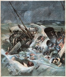 A afundar-se no mar. Naufrágio. de John Pardon