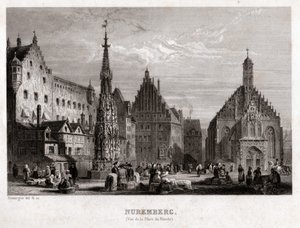 Nuremberga, cerca de 1830 (gravura) de . .