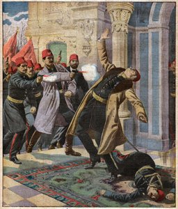 Golpe de Estado Otomano: Enver Pasha e a CUP invadem o Palácio Imperial e matam o Ministro Nazin Pasha, 9 de Fevereiro de 1913