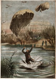 Pingente paraquedista allemand la Iere Guerre Mondiale. Pára-quedista alemão na Primeira Guerra Mundial. de Ferdinand Georg Waldmuller