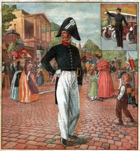 Policier a Paris. Policial em Paris. de Ferdinand Georg Waldmuller