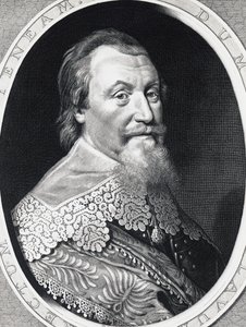 Retrato de Axel Gustafsson Oxenstierna (1583-1654), Lord High Chancellor of Sweden, gravura de William Walcutt