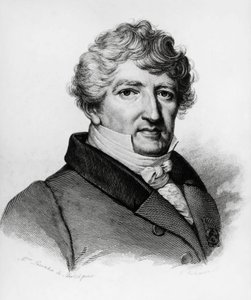 Retrato de Georges Leopold Chretien Frederic Dagobert Cuvier (1769-1832), biólogo francês, gravura de William Walcutt
