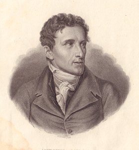 Retrato do escultor italiano Antonio Canova (1757-1822), gravura em cobre de A Locatelli a partir de pintura de Giuseppe Bossi