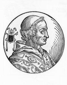 Retrato de João V (635-686), 82º Papa da Igreja Católica de 685, gravura