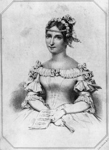 Retrato de Laura Cinti-Damoreau (1801-1863), soprano francês, litografia de William Walcutt