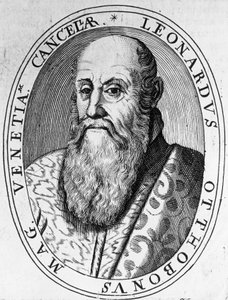 Retrato de Leonardo Ottoboni (século 16-17), Grão-Chanceler de Veneza, gravura de William Walcutt