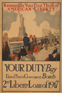 Lembre-se de sua primeira emoção da liberdade americana, seu dever, compre títulos do governo dos Estados Unidos, 2º empréstimo da liberdade de 1917 de . .