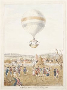 A subida de Sadler de balão de Hackney de Frederick (attr. to) Barnard