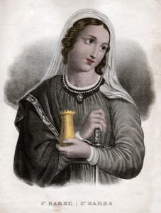 Sainte Barbe, cerca de 1850 (gravura) de . .