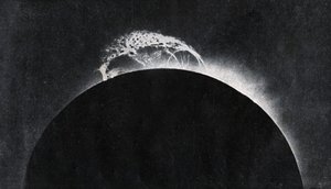 Erupção solar fotografada em 1929. (impressão) de . .