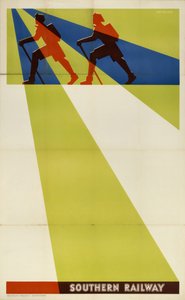 Cartaz do estoque da Ferrovia do Sul de Frederick (attr. to) Barnard
