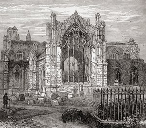 Abadia de Santa Maria, Melrose, Roxburghshire, Scottish Borders, Escócia. de . .
