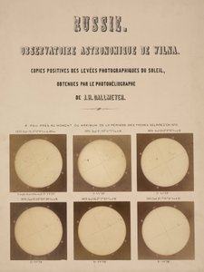 O sol, fotografado com um heliógrafo Dallmeyer, Vilnius, Lituânia de Frederick (attr. to) Barnard