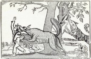 O lobo por volta de 1820 (gravura) de . .