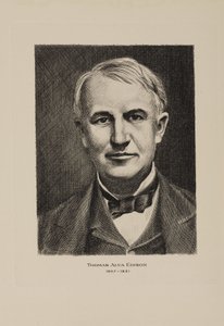 Thomas Alva Edison, inventor americano, início do século 20 de Frederick (attr. to) Barnard