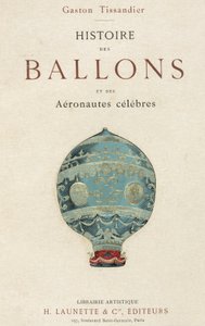 Página de título do livro da Tissandier sobre balonismo de Frederick (attr. to) Barnard