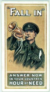 Reino Unido : Cartões de Cigarros - WW1 Recrutamento de Ferdinand Georg Waldmuller