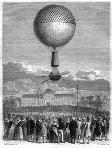 Vol de Jean Pierre Blanchard. Vôo de Jean PIerre Blanchard. de Frederick (attr. to) Barnard