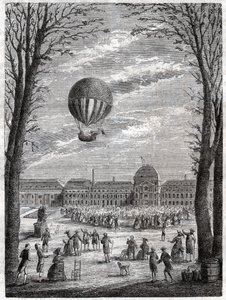Vol de ballon. Vôo de balão. de Frederick (attr. to) Barnard
