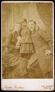 William Friese-Greene, c 1880, cineasta, e família
