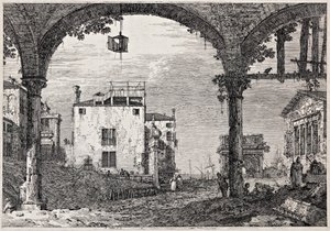 O pórtico com lanterna da série &39;Vedute&39; (Vistas) de Giovanni Antonio Canal