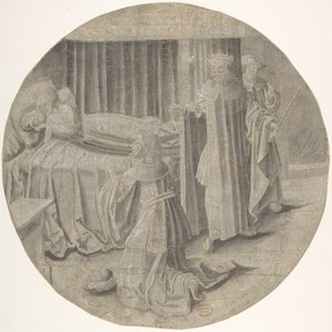 Haman implora a Esther pela sua Vida, século XVI - meio século XVI . de Circle of Pseudo Aert Ortkens