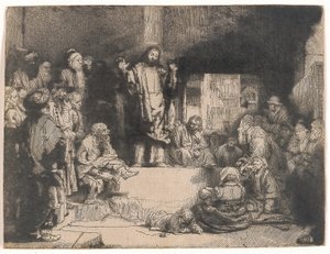 A pregação de Cristo (a pequena tumba) de Rembrandt van Rijn