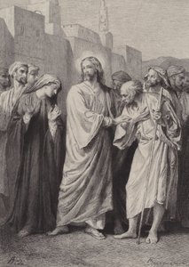 Cristo prediz a destruição do templo de after Albert Robida