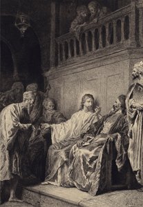 Cristo cura o homem com a mão murcha de after Albert Robida